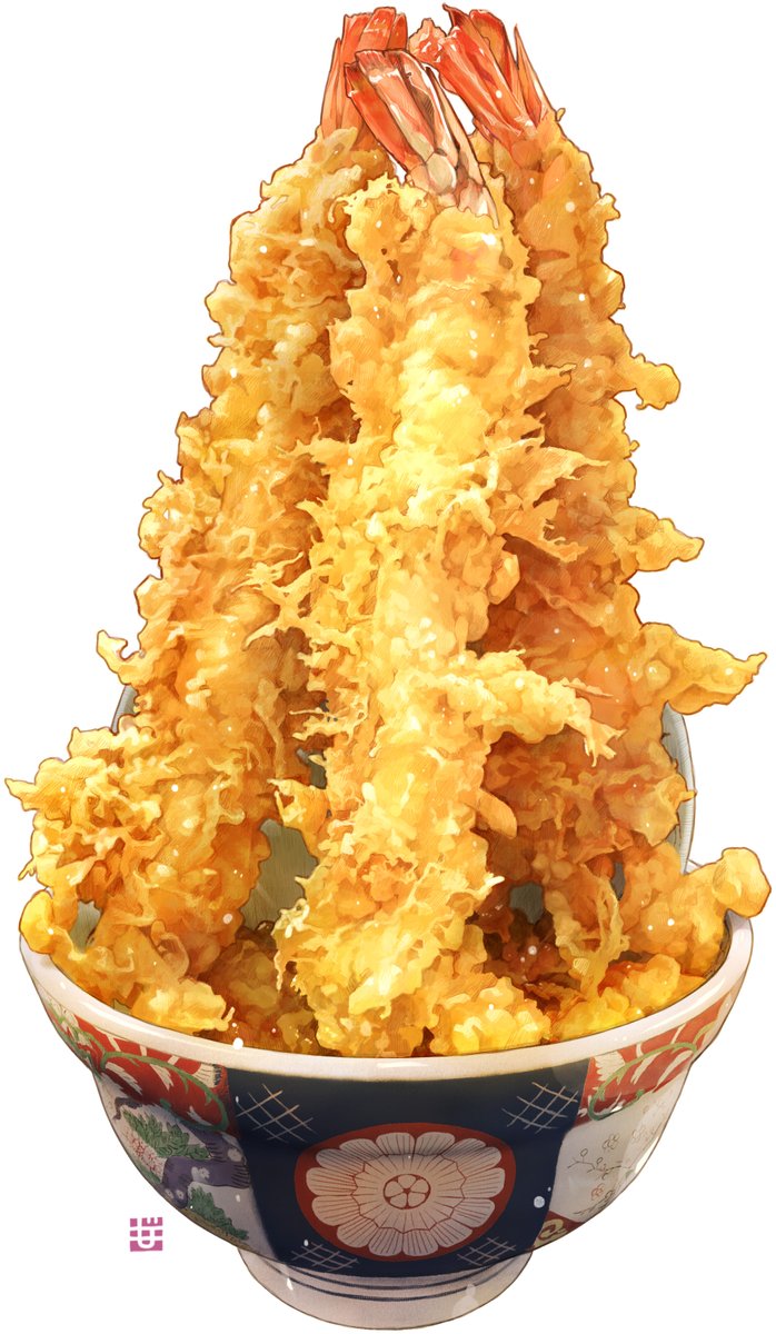 food focus no humans food white background shrimp simple background tempura  illustration images