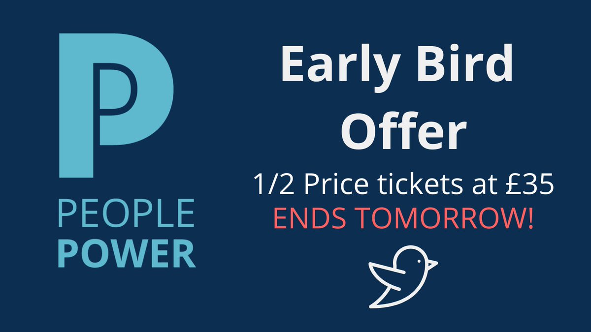 🚨 Our early bird offer ends tomorrow! 🚨

Don't miss out on your 1/2 price ticket to the North East's first in-person business event. Get yours now>
buff.ly/2jWrlU7
#PeoplePoweredBusiness <a href="/nesmatraining/">@nesmatraining</a> <a href="/WestrayRecruit/">Westray Recruitment</a> <a href="/NorthumbriaUni/">Northumbria Uni</a> <a href="/OurMindsWork1/">Our Mind's Work</a> <a href="/DaleCarnegieUK/">Dale Carnegie UK</a>