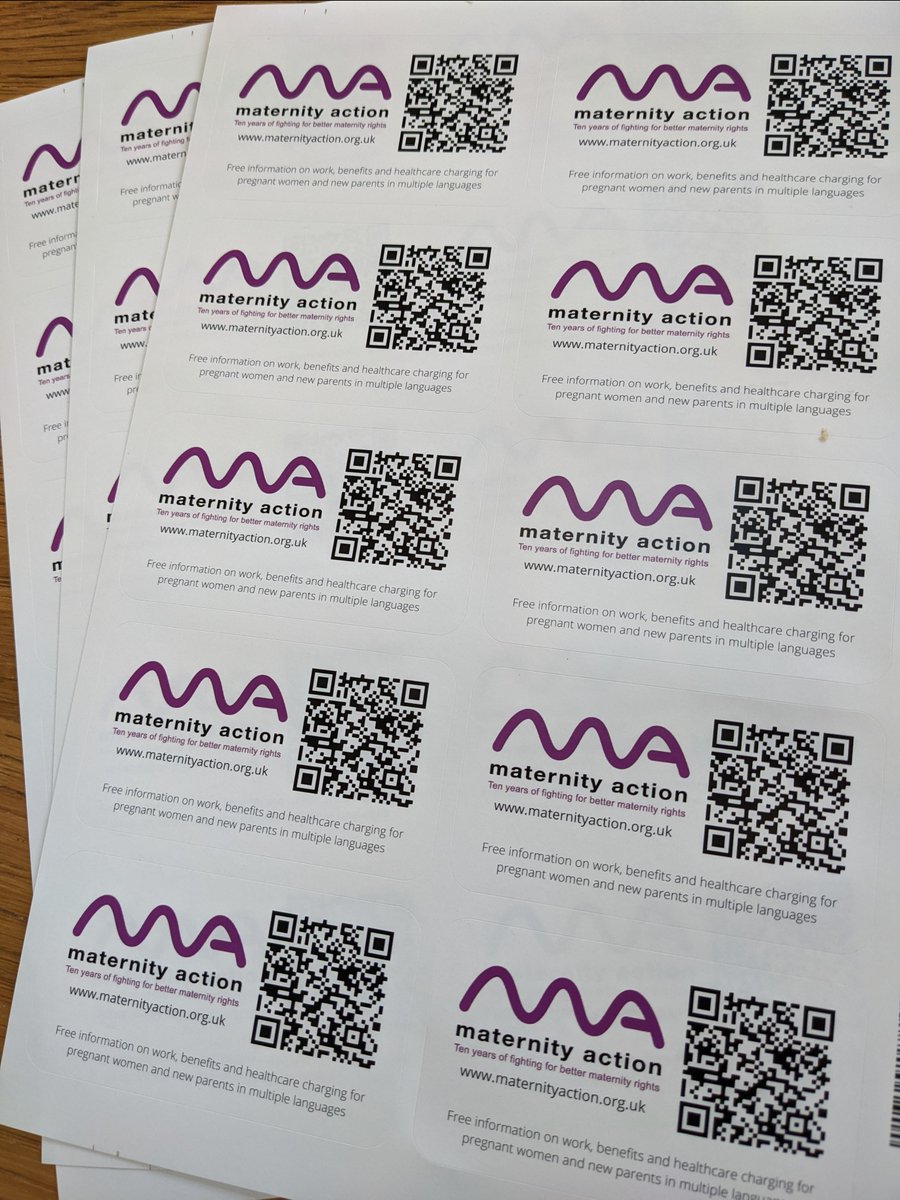 Maternity Action (@maternityaction) on Twitter photo Do you work with pregnant women who speak other languages? We now have free QR stickers to make it easy to access our translated maternity rights information sheets - just stick them on pregnancy notes and job's a good'un! Please DM for more info
<a href="/MidwivesRCM/">Royal College of Midwives π</a> <a href="/birthrightsorg/">Birthrights</a> Do you work with pregnant women who speak other languages? We now have free QR stickers to make it easy to access our translated maternity rights information sheets - just stick them on pregnancy notes and job's a good'un! Please DM for more info
<a href="/MidwivesRCM/">Royal College of Midwives π</a> <a href="/birthrightsorg/">Birthrights</a>