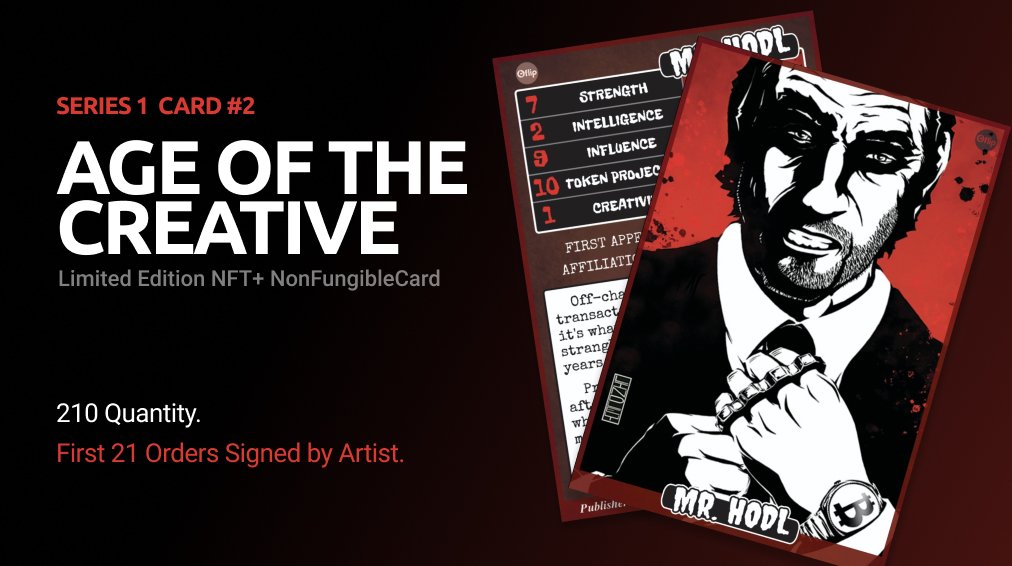 CFlipNFT's tweet photo. Series1 Cards 1-4 Now Available!
👉https://t.co/YdMWPH55D5
#BitcoinNFT #NFT #NFTart
#AgeOfTheCreative #DigitalPeggedPhysical #CFlip https://t.co/7aG0koU0EB