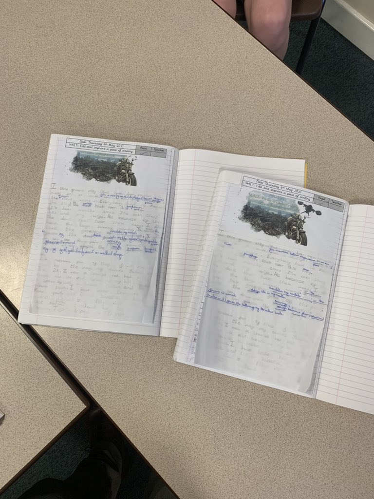 class6_mill's tweet image. We have found tracing paper overlays very useful this morning to up-level our work. 😁 #themillenglish #year6