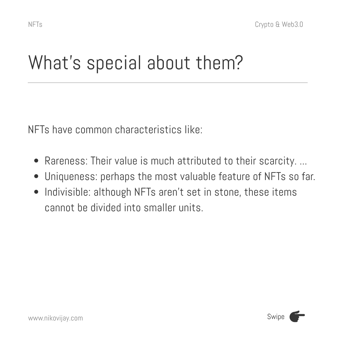 So what's special about NFTs?