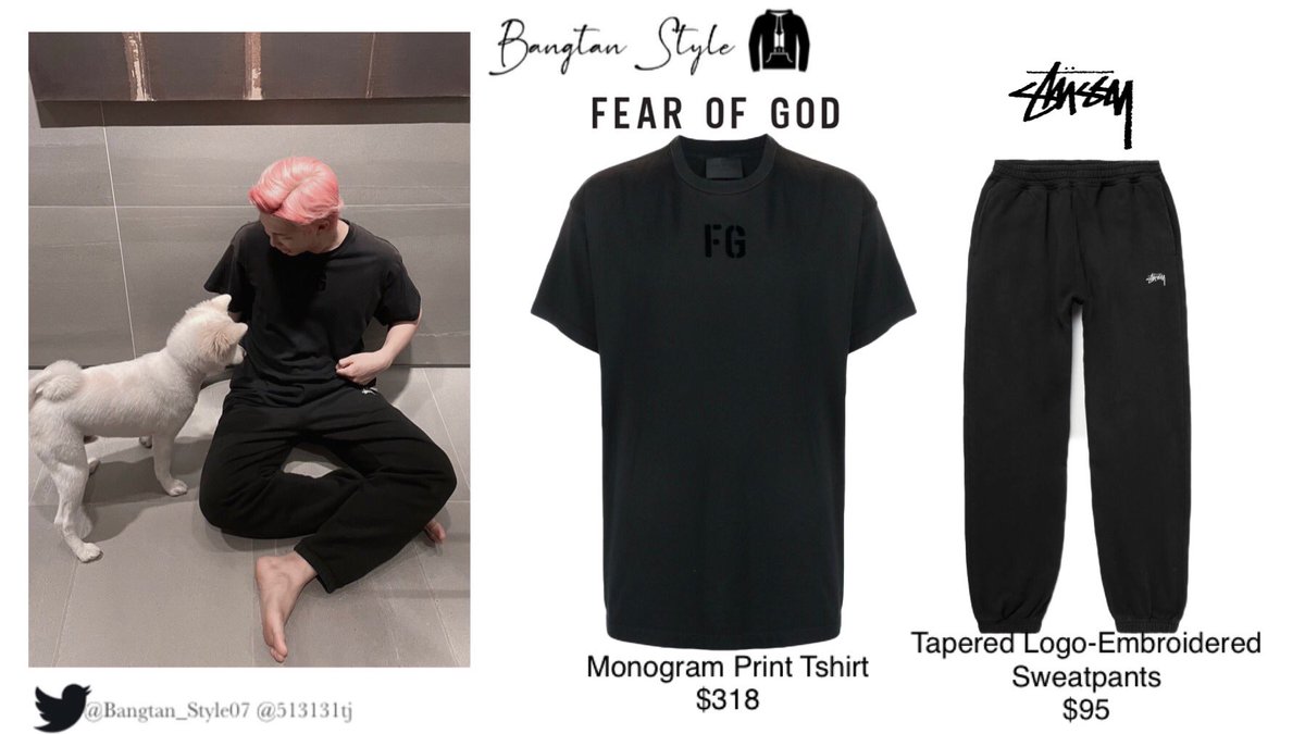 Bangtan Style⁷ (slow) on X: Twitter Post 210912 Namjoon wears Fear of God  Seventh Collection FG T shirt ($250) & Louis Vuitton Steamer XS  ($2430). #RM #BTS @BTS_twt  / X