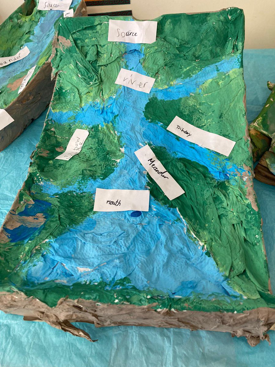 StAlbansCVA's tweet image. Y3 and 4 have been making some fantastic models of rivers as part of their Geography work this week, labelling them with tier 3 vocabulary!