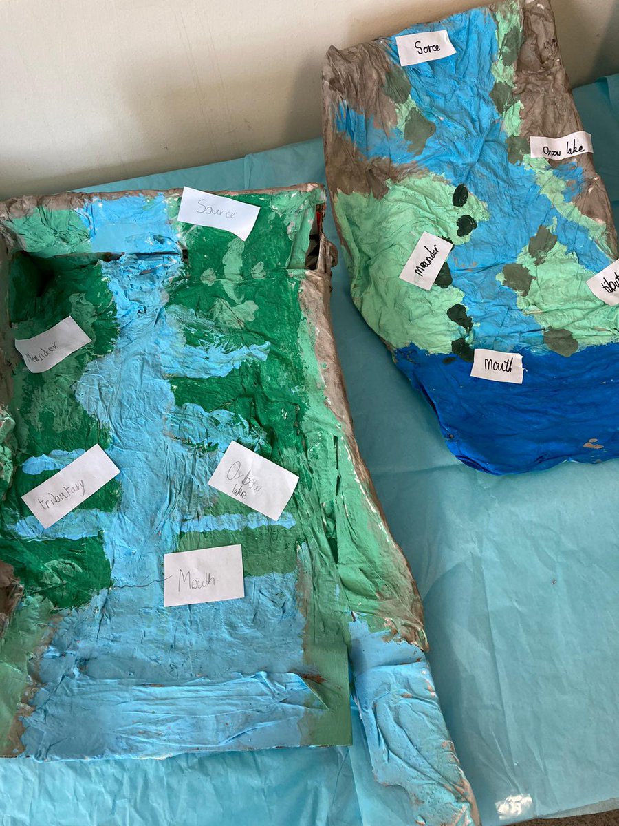 StAlbansCVA's tweet image. Y3 and 4 have been making some fantastic models of rivers as part of their Geography work this week, labelling them with tier 3 vocabulary!