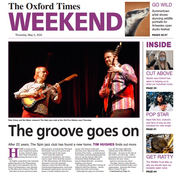 Tim Hughes (@oxmailtimhughes) on Twitter photo When you're out voting don't forget to pick up this week's <a href="/oxfordtimes/">Oxford Times</a> with all the week's essential news. Also: <a href="/spinjazz/">SpinJazz@Wheatsheaf</a> leaves the Wheatsheaf for a new home, <a href="/OxonArtweeks/">Oxfordshire Artweeks</a> focuses on city, <a href="/BlushesHair/">BLUSHES HAIR</a> sorts out our lockdown hair...and meet rising star <a href="/nikikinimusic/">Niki Kini</a>! When you're out voting don't forget to pick up this week's <a href="/oxfordtimes/">Oxford Times</a> with all the week's essential news. Also: <a href="/spinjazz/">SpinJazz@Wheatsheaf</a> leaves the Wheatsheaf for a new home, <a href="/OxonArtweeks/">Oxfordshire Artweeks</a> focuses on city, <a href="/BlushesHair/">BLUSHES HAIR</a> sorts out our lockdown hair...and meet rising star <a href="/nikikinimusic/">Niki Kini</a>!