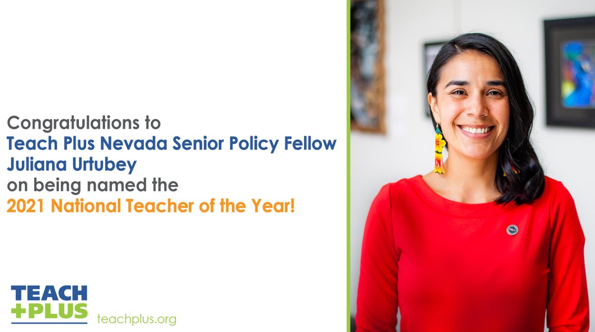 Teach Plus (@teachplus) on Twitter photo Congratulations to <a href="/JulianaUrtubey3/">2021 National Teacher of the Year, Ms. Earth, NBCT</a>, the 2021 National Teacher of the Year! "Juliana plans to advocate for a “joyful and just education” for all students, one that is inclusive and celebratory of all students’ identities, families and communities."
ntoy.ccsso.org/juliana-urtube… Congratulations to <a href="/JulianaUrtubey3/">2021 National Teacher of the Year, Ms. Earth, NBCT</a>, the 2021 National Teacher of the Year! "Juliana plans to advocate for a “joyful and just education” for all students, one that is inclusive and celebratory of all students’ identities, families and communities."
ntoy.ccsso.org/juliana-urtube…