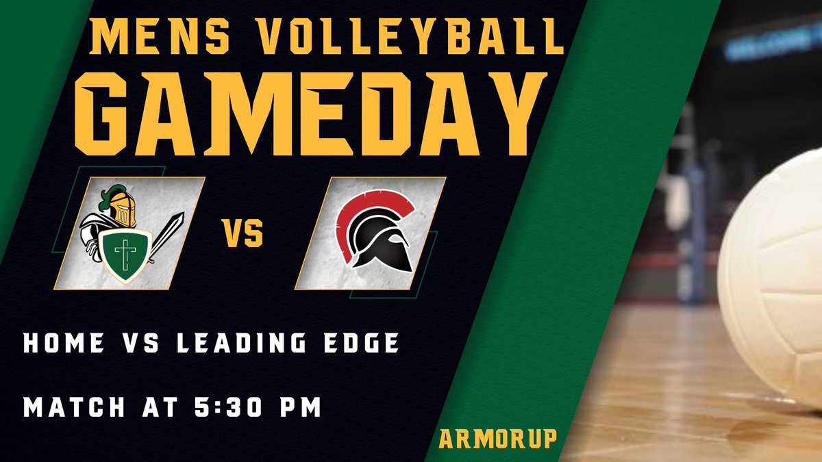 Our <a href="/GCHS_MensVball/">GCHS_MensVball</a> Team hosts Leading Edge for today's game. Go Knights! #ArmorUp
