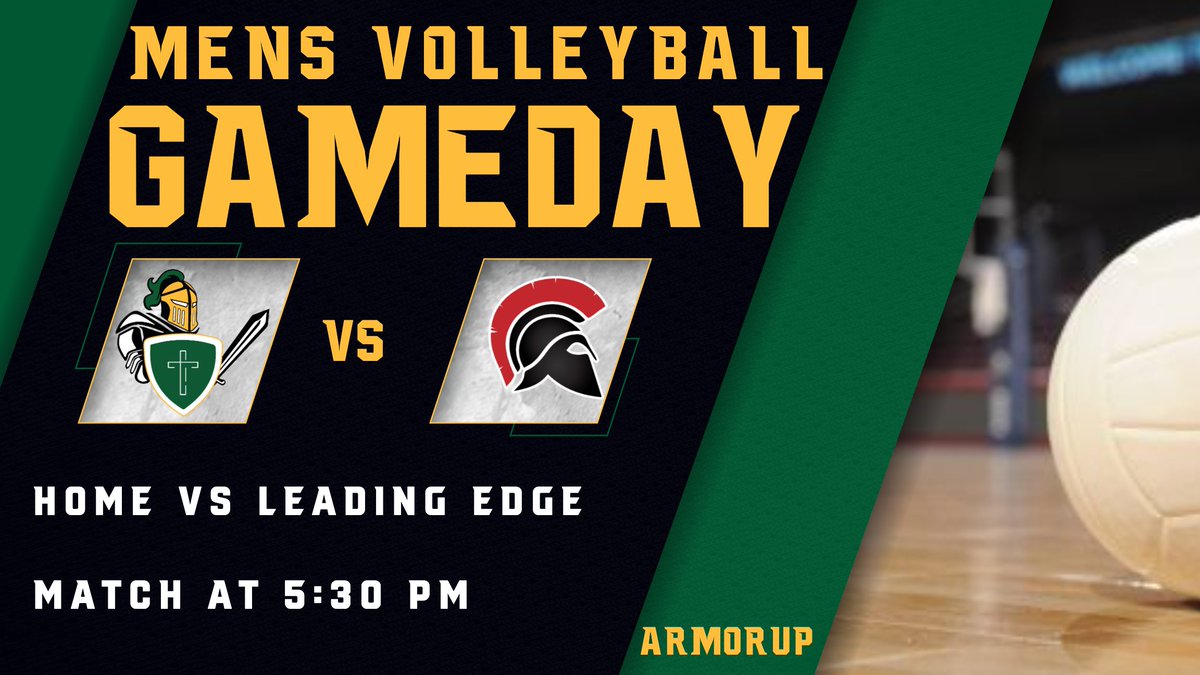 Our @GCHS_MensVball Team hosts Leading Edge for today's game. Go Knights! #ArmorUp