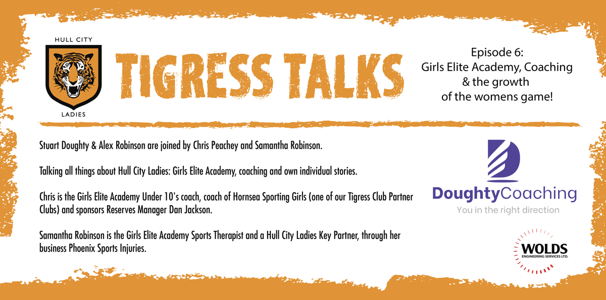𝐓𝐢𝐠𝐫𝐞𝐬𝐬 𝐓𝐚𝐥𝐤𝐬 𝐄𝐩𝐢𝐬𝐨𝐝𝐞 𝟔!

Conversations From The Club!

📆 Tonight
⏰ 6PM
▶️ Live On Our Facebook 

💭 All things HCL | Girls Elite Academy 

🗣️ Stuart Doughty, Alex Robinson

🧠 Chris Peachey &amp; Samantha Robinson

🙌 #PositiveThoughts