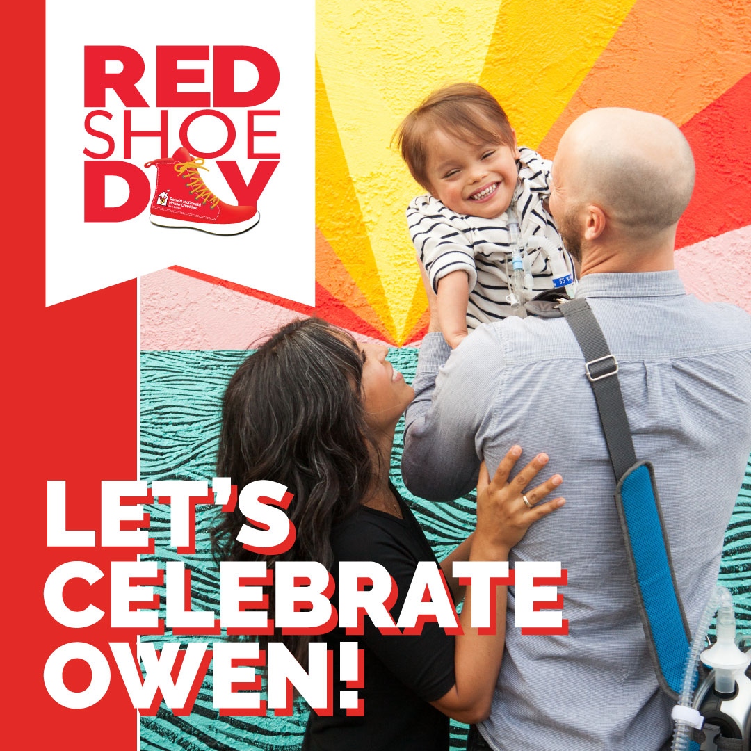 Today we're kicking off Red Shoe Day and celebrating little fighters like Owen! Donate now to support families, like Owen's. p2p.onecause.com/2021rsd #redshoeday