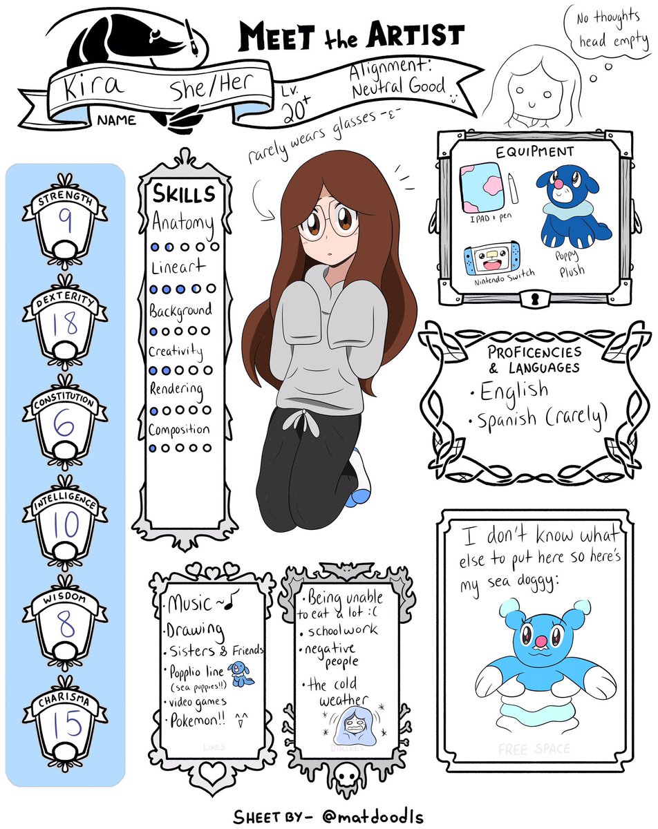 kira here!
wanted to a #MeetTheArtist using @matdoodls `s template for fun c: 