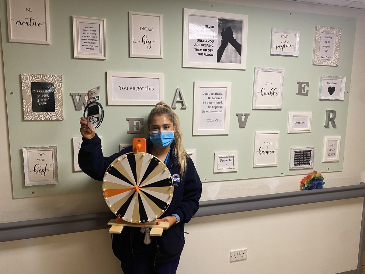 Millie our amazing student nurse has been nominated to ‘Spin the wheel’ and claim a little prize by peers on Weaver ward for her consistently amazing work!! @NWBoroughsNHS