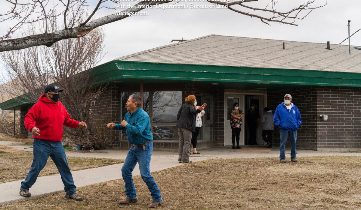 Tension is so great, our photographer even witnessed a fistfight in March among members of the Native American tribe as Interior Department officials visited the Paiute & Shoshone Tribe to discuss the LithiumAmericas project. TREMENDOUS photos for this piece by  @gabriellaangojo