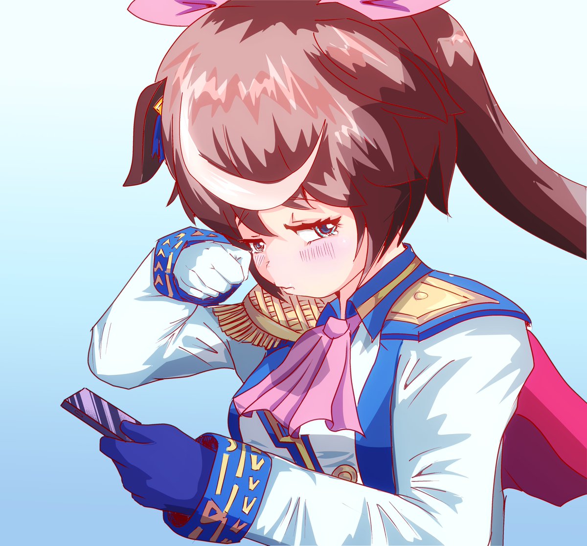 スポンジトム 描けたー トウカイテイオーがね レースの時に毎回言うんですよ カッチャウモンネー とか言っときながら すぐ ボクガマケルナンテー って かわいいから許しちゃうんですよねぇ はい