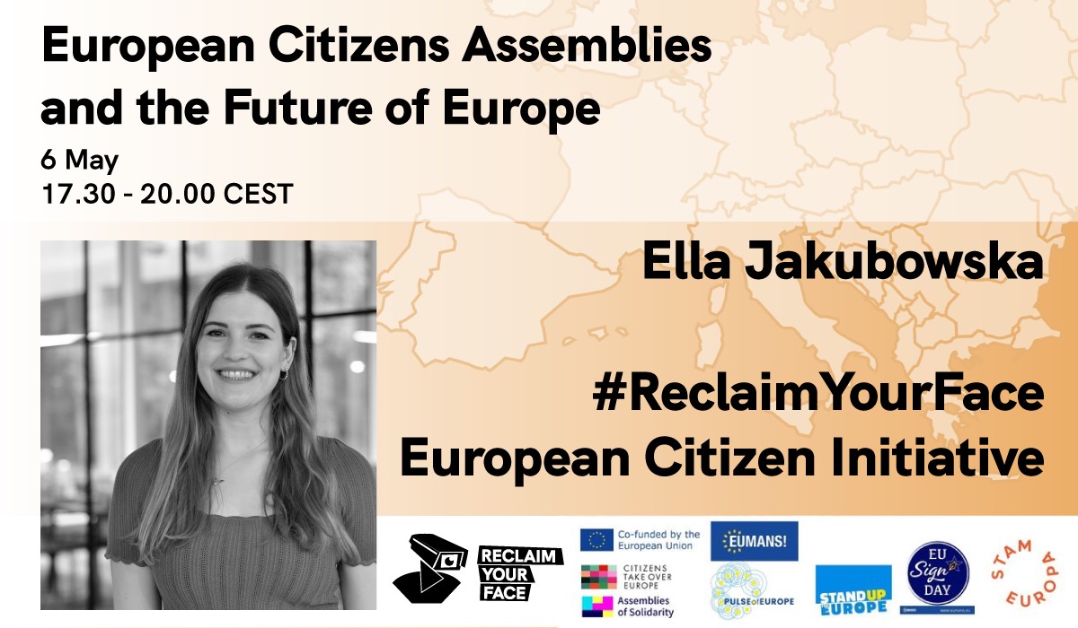 This year, #EuropeDay goes #EUSignDay. 

@ellajakubowska1 presents the #ReclaimYourFace European Citizens' Initiative (ECI) tonight. People need to find out what an ECI is and how this tool can become powerful.

#TheFutureIsYours #CoFoE

Register: docs.google.com/forms/d/e/1FAI…