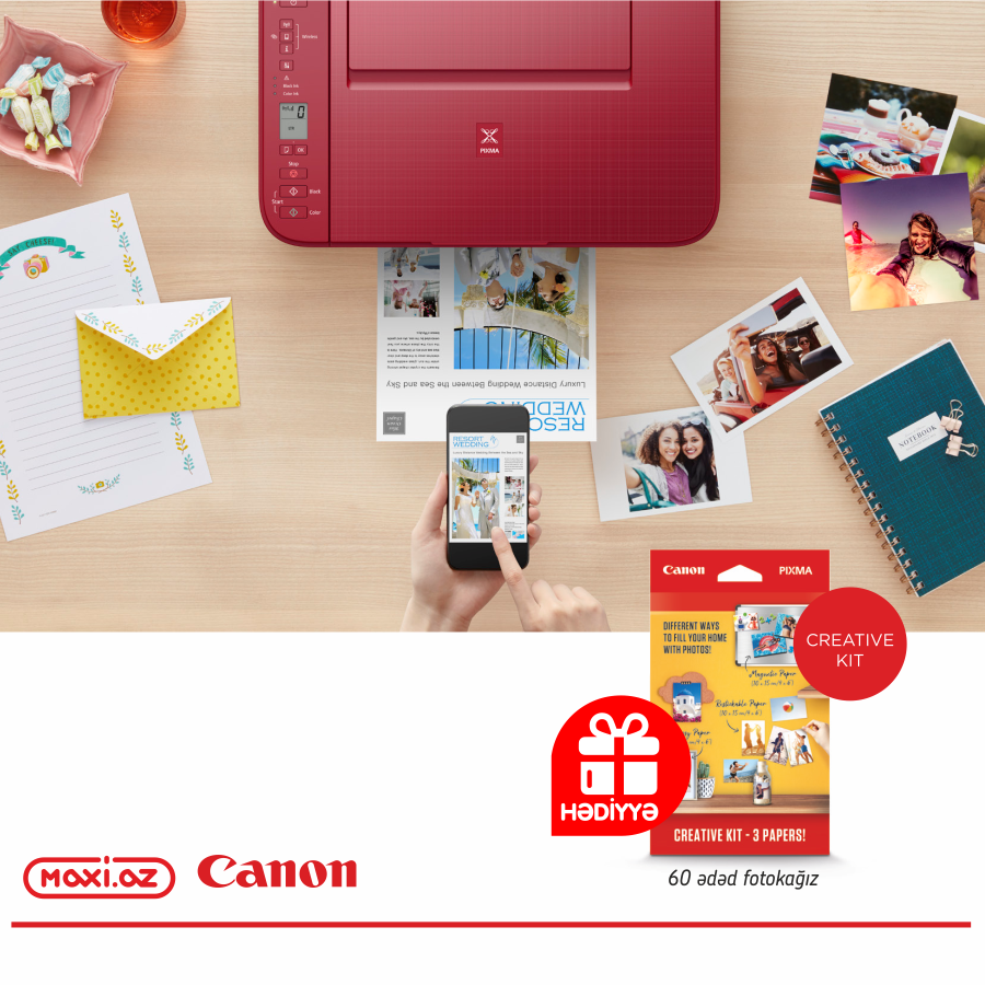 Canon Pixma printeri alana 60 ədəd Creative Kit foto kağız hədiyyə!

Bizi teleqramda izləyin: t.me/s/maxiaz
🌐 maxi.az
☎️ *0900

#canon #maxiaz #printer #photopaper #giftpromo #hədiyyə