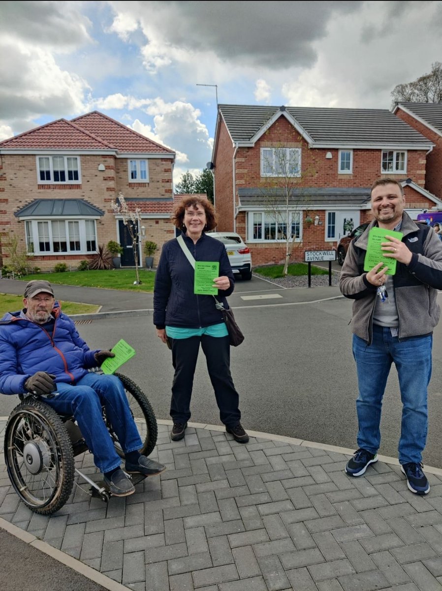 Out in Wales ward to remind people to get out and vote.