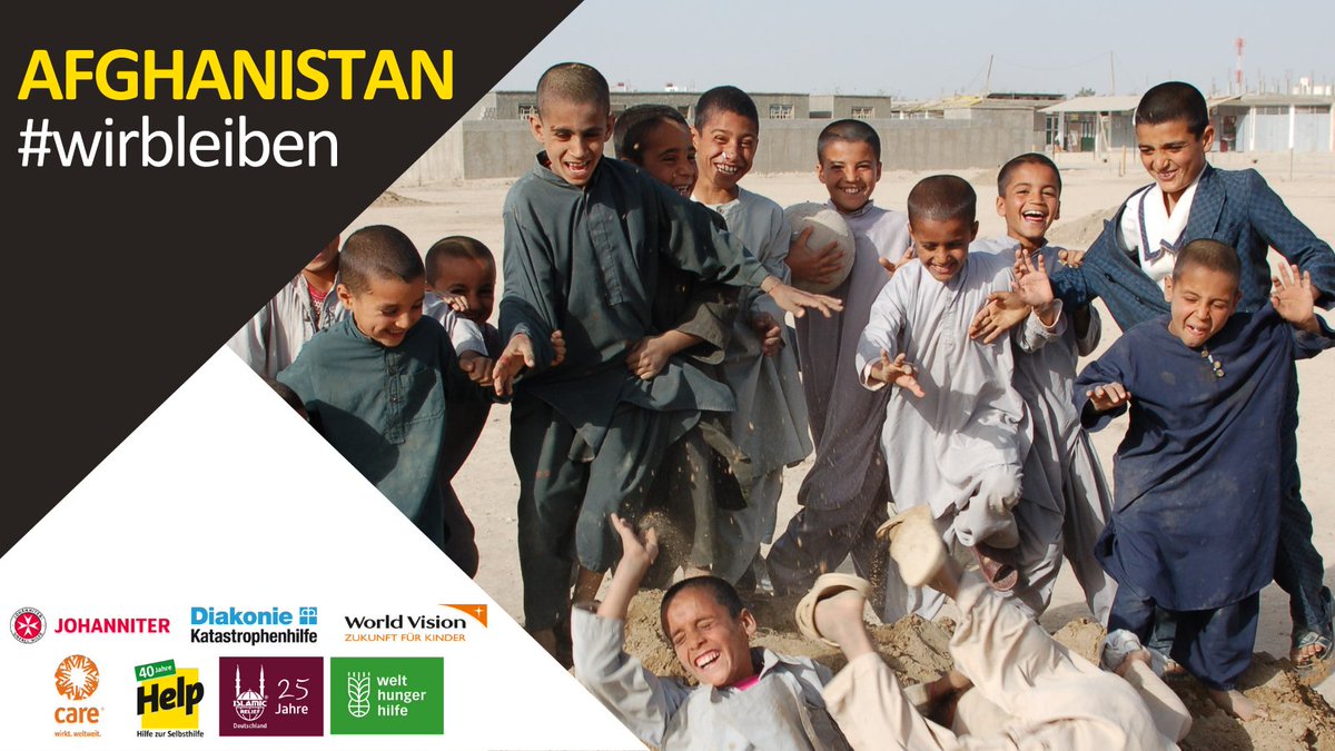 Afghanistan: #wirbleiben. Foto von lachenden Kindern in Afghanistan
