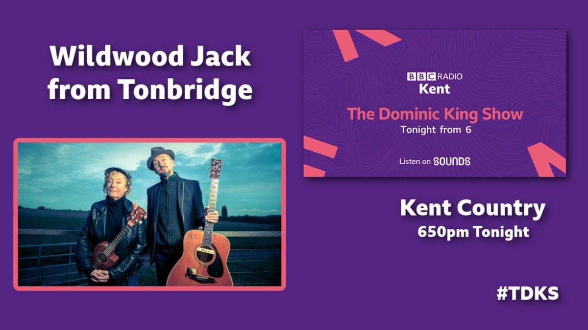 650 pm <a href="/BBCRadioKent/">BBC Kent</a> on The Dominic King Show : <a href="/wildwoodjack/">Wildwood Jack</a> #TDKS