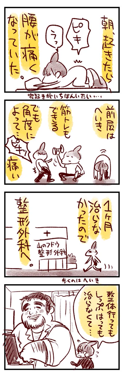 こんな姿勢をしている人は要注意？！腰の痛みがなかなか治らず整形外科へ行ったときのお話！