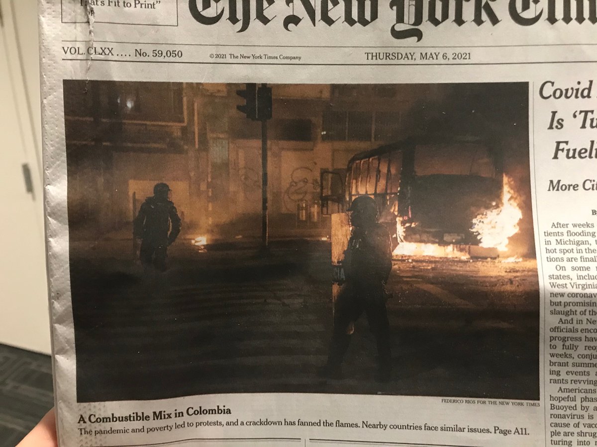 felipezambrano's tweet photo. Portada de hoy del the New York Times.
#ParoNacional6M https://t.co/jkHBEwf3Ta