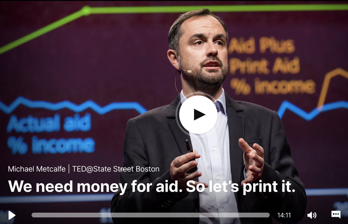 #TalkThursday We need money for aid. So lets print it bit.ly/3ukXxmK During the financial crisis, the central banks of the United States, United Kingdom and Japan created $3.7 TN
#Tedtalk #Video #Investors #Assets #CentralBanks #Charity #Newmodel