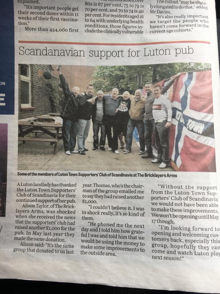 In this week’s Luton News #ScandinavianHatters #brickiesluton 🧡