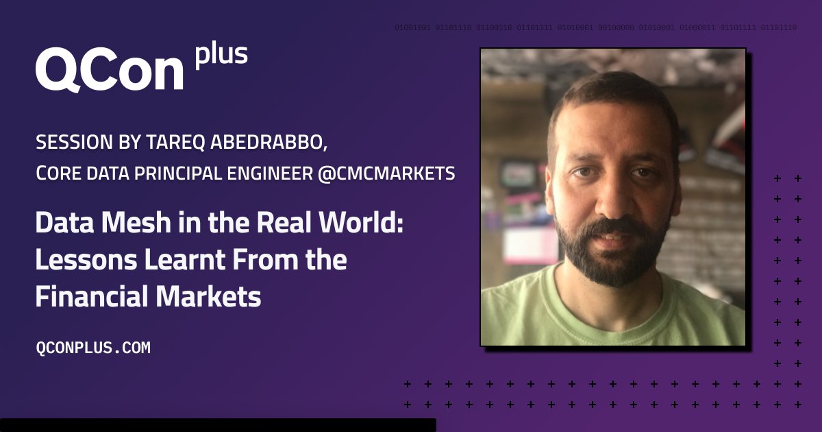 Discover the journey of <a href="/CMCMarkets/">CMC Markets</a> towards #DataMesh. Join <a href="/tareq_abedrabbo/">Tareq Abedrabbo</a>  at #QConPlus and learn from their experience: bit.ly/3tlOnF6
