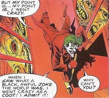 This builds up his character from the get go and makes it ambiguous whether that actually happened or was Joker's imagination; which either way gives complexity to Joker as The Clown Prince Of Crime, it's implied that there's always a reason behind madness.