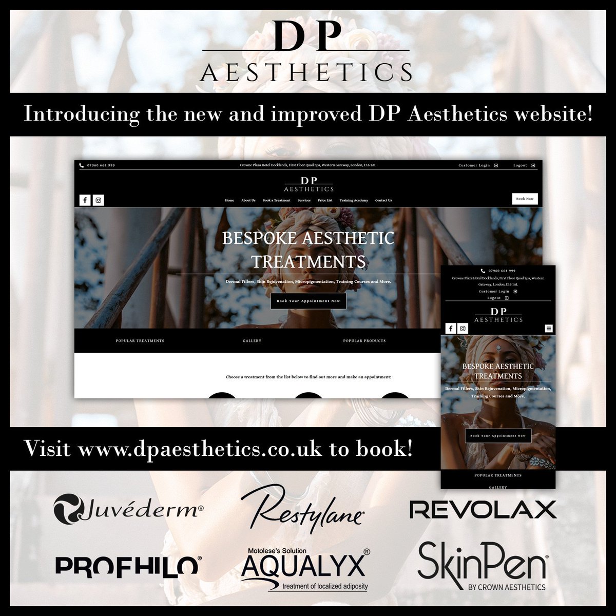 New website alert! We are very proud to introduce the new and improved DP Aesthetics website! Visit it at dpaesthetics.co.uk #aesthetics #beauty #london