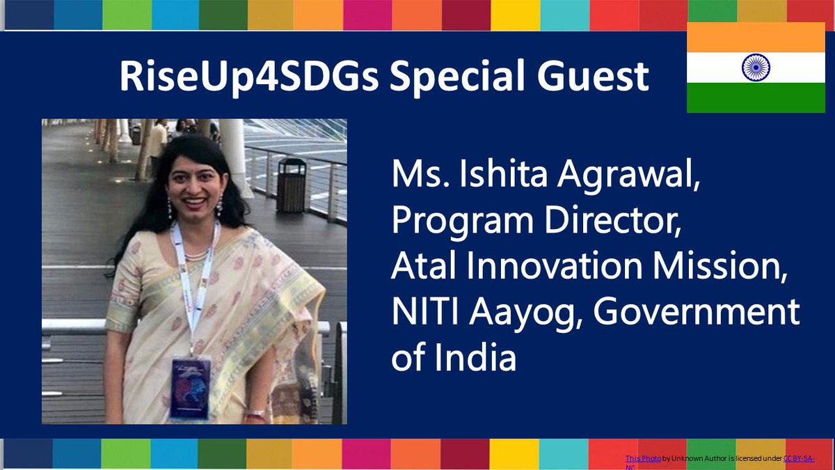 <a href="/RiseUp4SDGs/">SDG's : The Rising</a> Conference 9th Episode on SDG 9 Friday 07.05.2021
⌚6:00 pm(IST)
Special Guest Ms Ishita Aggarwal, Program Director Atal Innovation Mission, NITI Aayog, Government of India @smart_sustain <a href="/UNODC/">UN Office on Drugs & Crime</a>
<a href="/Nexschools/">NexSchools</a> <a href="/RitaSingh0210/">Rita Singh</a> Joining link 
bit.ly/3nBvrzq