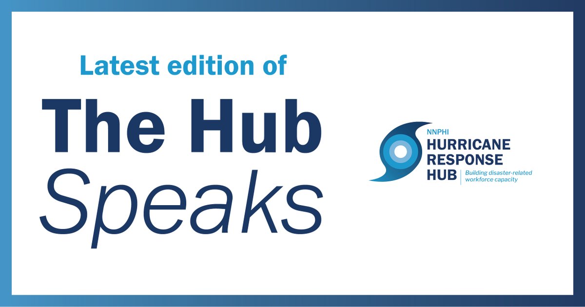 Public health professionals in hurricane and disaster-related health recovery can find numerous resources for hurricane readiness and recovery learning opportunities in our final edition of the Hub Speaks newsletter. Learn more: mailchi.mp/nnphi/the-hub-….