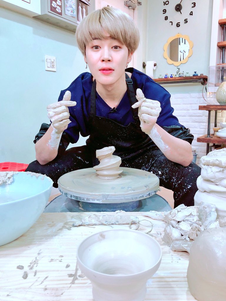 Taking a pottery class, playing with dogs and going on evening walks with Jimin  #BestFanArmy  #BTSARMY    #iHeartAwards  @BTS_twt