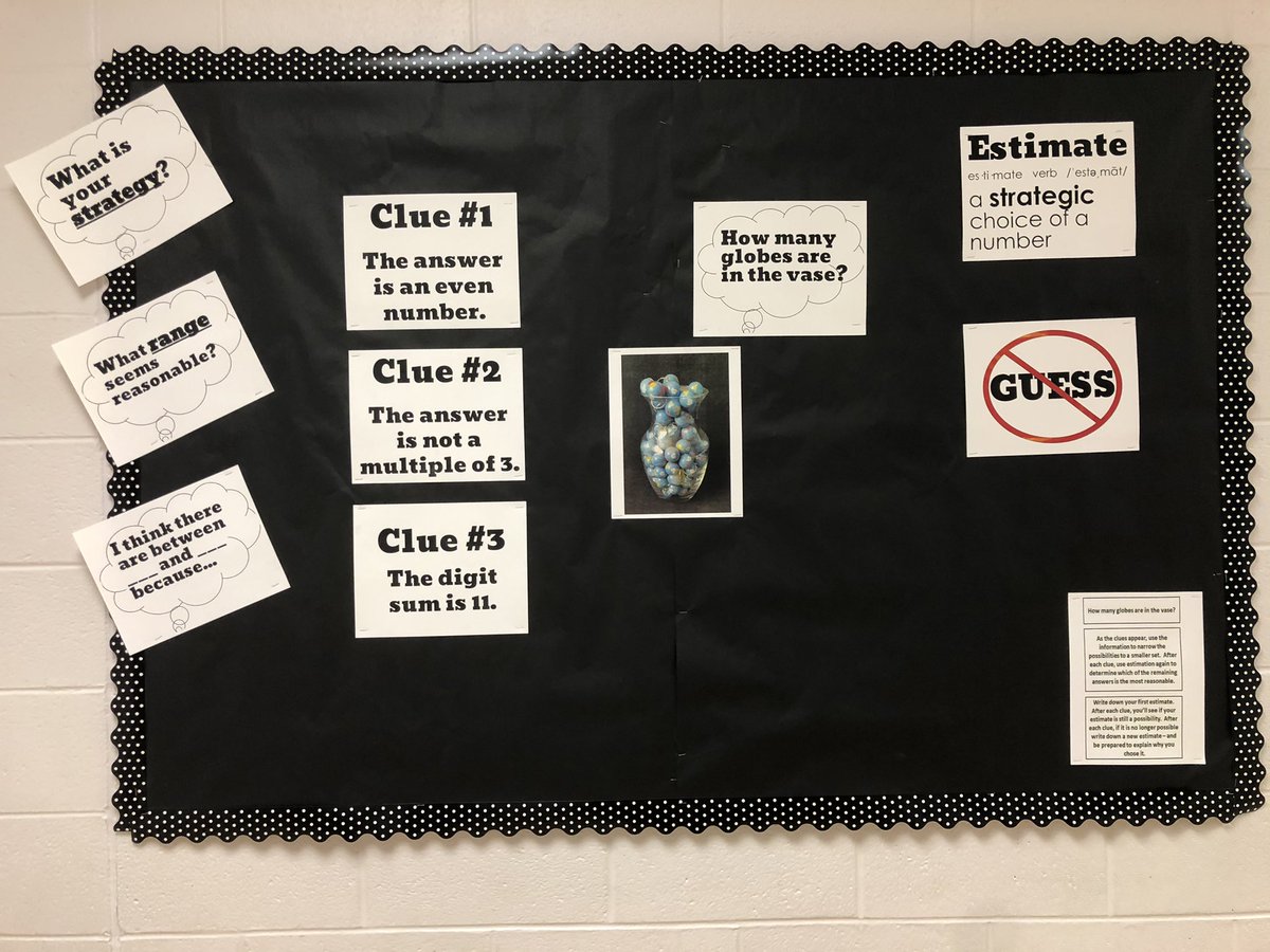 Our Esti-Mysteries boards spark excitement and engagement in the halls while building estimation skill! <a href="/AACPS_PK5Math/">AACPS PK-5 Math</a> <a href="/TitleIAACPS/">Title I AACPS</a> <a href="/AACountySchools/">AACPS</a> <a href="/GermantownES/">GermantownElementary</a> <a href="/SteveWyborney/">Steve Wyborney</a>