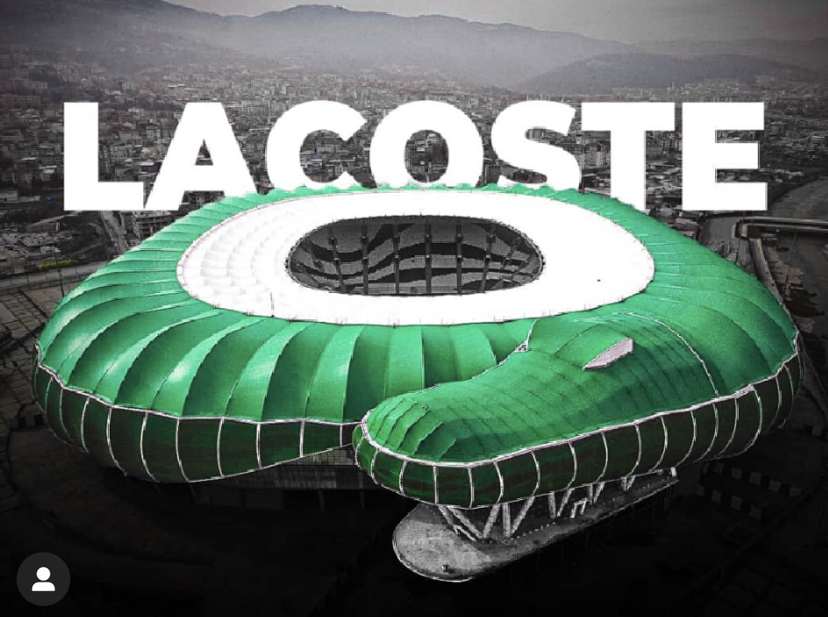 #BursasporLacosteArena
@LACOSTE how about a partnership?