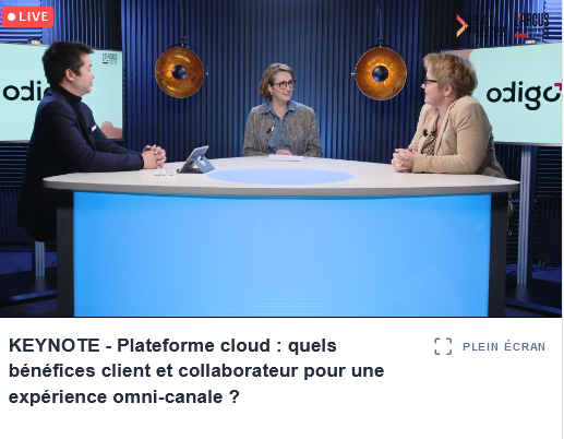 EvenementsARGUS's tweet photo. #NextInsurance | En direct 🔴
Poursuite des échanges en compagnie de Victor Nguyen, key account manager @odigo et Claire Lucas, Head of product and marketing @odigo  : Plateforme cloud : quels bénéfices client et collaborateur pour une expérience omni-canale ? https://t.co/rc3BSFWQzl