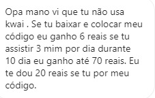 Usa Meu Código No Kwai (@UsaKwai) / X