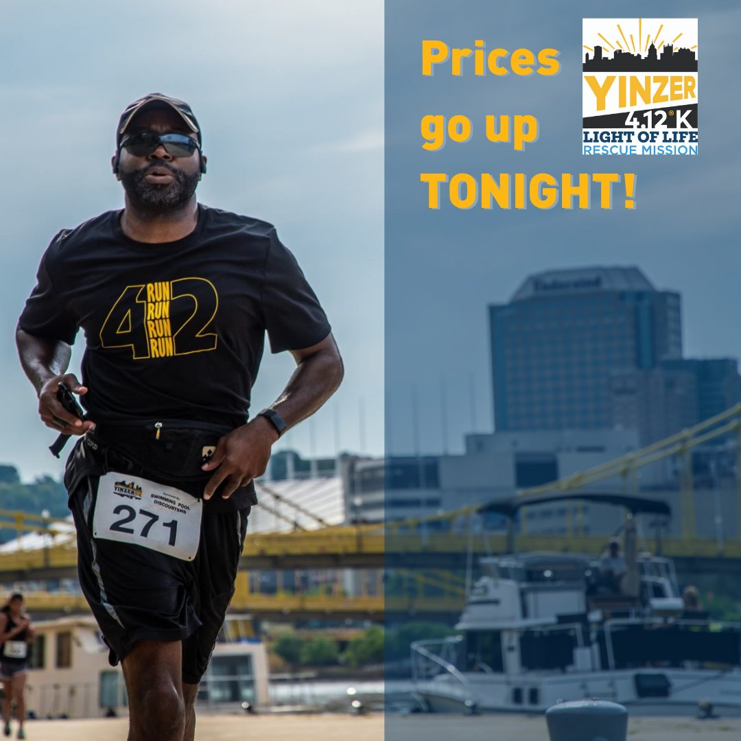 P3RmovesPGH's tweet photo. Prices are going up TONIGHT! Commit to the Yinzer 4.12K today to get in at the lowest price! New this year, the course is 4.12K to celebrate this city! Proceeds benefit the @lightoflife Rescue Mission! #Yinzer412K
https://t.co/eqceqNP7HY https://t.co/lvwoBK1rrR