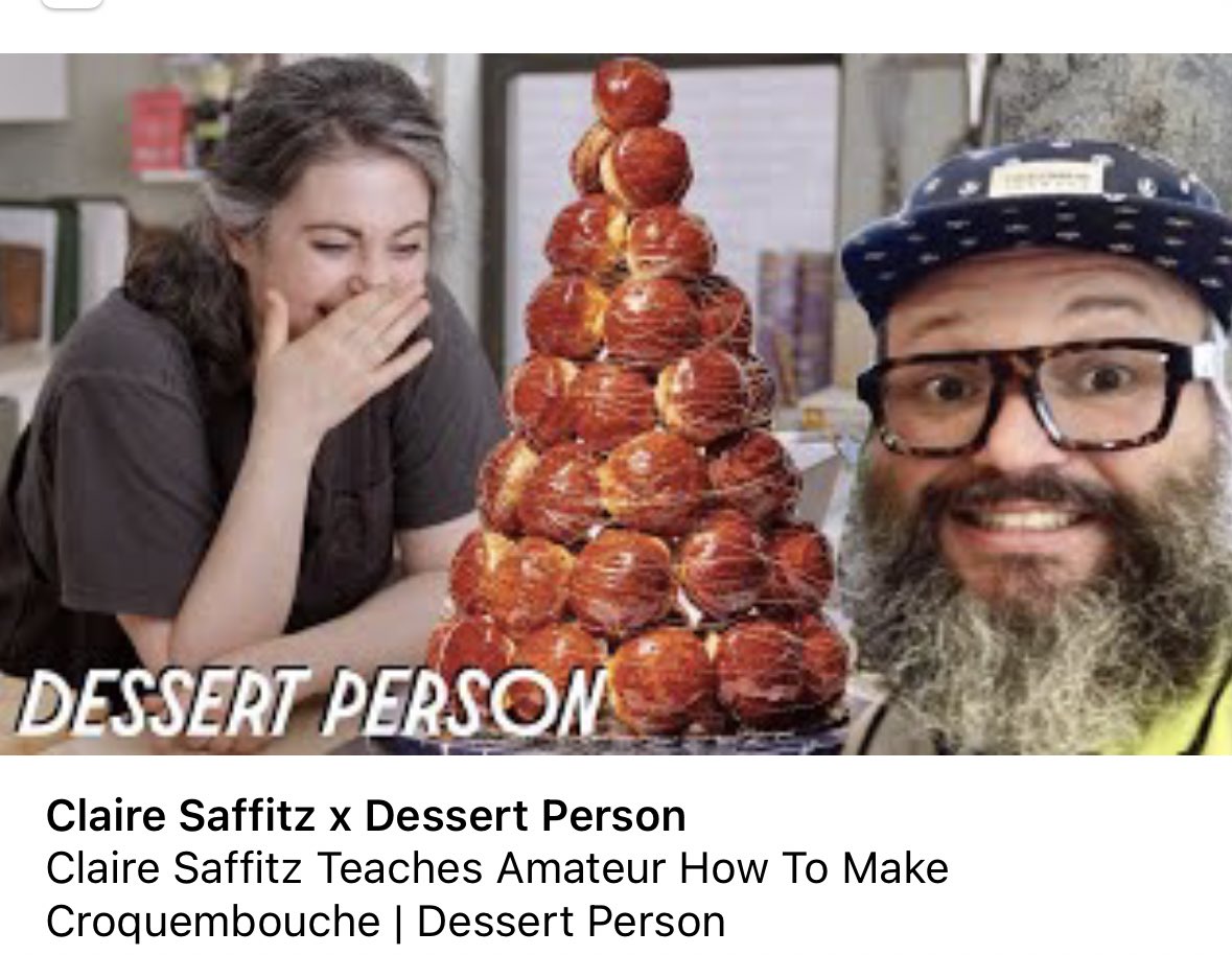 contextclaire's tweet photo. just a gal and her tower of choux pastry https://t.co/4ChhkMn9cE