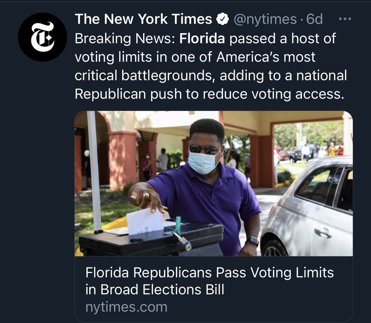 Here we go again. Before you write a story about the Florida law’s “sweeping restrictions” or “reducing voter access” please take a look at the specifics of the bill. Democrats want to make basic safeguards that have existed for decades toxic. Don’t help them gaslight.