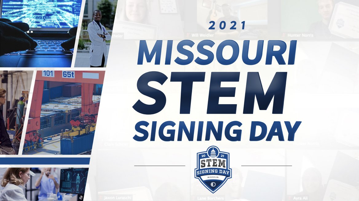 MissouriChamber's tweet photo. Join us at 11am tomorrow on Facebook Live (https://t.co/Wv0Hme2bpU) as we recognize 13 outstanding Missouri students for committing to further their education in #STEM fields!
#MoSTEMWeek #MoSTEMSigning #BoeingInspires #STEMSigningDay @Boeing @MODHEWD @Orscheln @Cerner https://t.co/7kyKZ6iBWe