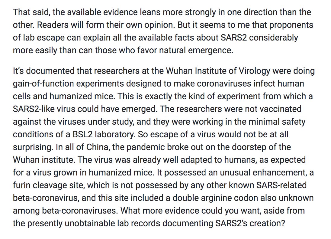 Here's a "kicker" paragraph if you don't want to read the entire thing, which is quite long -- although I recommend doing so even if (like me) you're illiterate in the technical scientific aspects