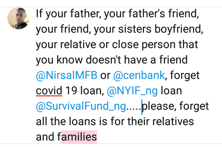 dr_road1's tweet photo. Justice must prevail, why selective payments in all these FG loans and grants? @NGRPresident @MBuhari @NigeriaFMYS @FMHDSD @cenbank @ProfOsinbajo @renoomokri @BOINigeria @HouseNGR @NGRSenate @ https://t.co/wSZ1IADb52