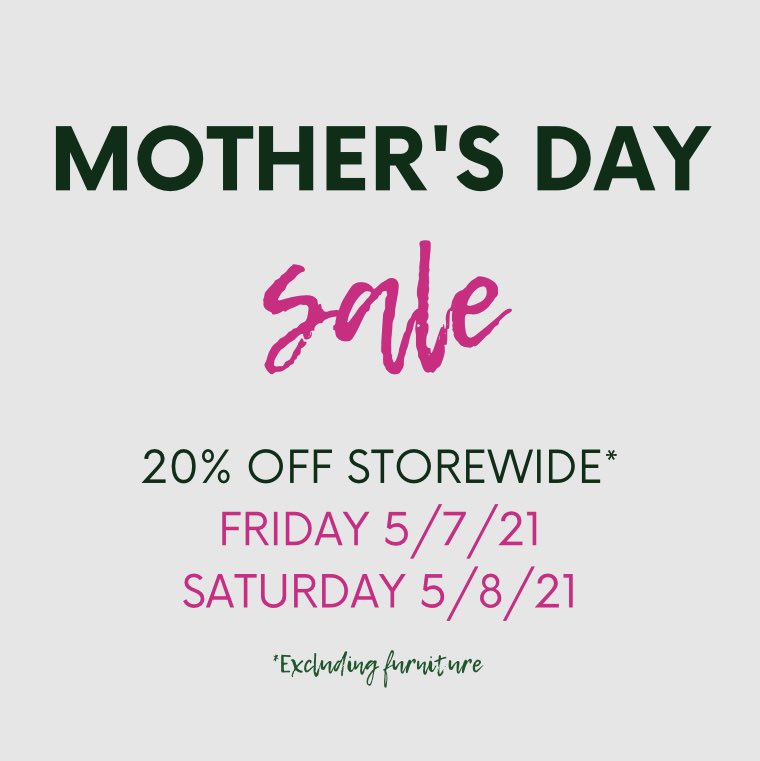Lotus House Thrift Need A Last Minute Mother S Day Gift Come By Tomorrow And Saturday To Enjoy An Additional Off Storewide Excluding Furniture Sale Thrift Thriftstorefinds