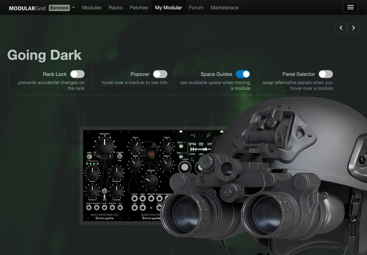 ModularGrid has received a well deserved facelift including restructured layouts and an optional dark mode for late night module research operations.
modulargrid.net #modular #eurorack