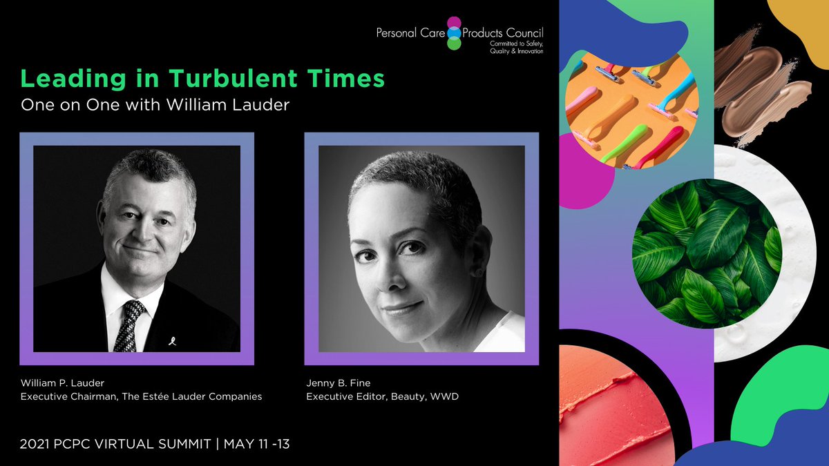 Have you registered for next week's #PCPCVirtualSummit? Day 1 kicks off with William Lauder (@elcompanies) & Jenny Fine (@WWD) discussing leading with resilience and impacts of #COVID19 on the beauty & personal care industry.
https://t.co/3baF71TCGm https://t.co/k5dVdYuQoG