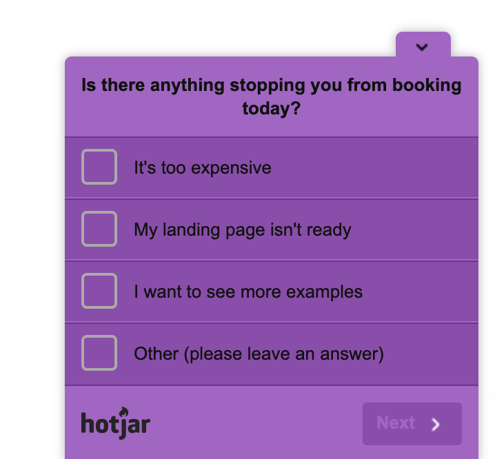 8. Ask, stop guessing3 in 5 founders said they didn't know what they had missed. But only 3 in 200 had asked their visitors. Fix it: add an exit intent survey on your landing page. Ask why they're leaving. Address those reasons on your page.Use  @hotjar  @Getsitecontrol