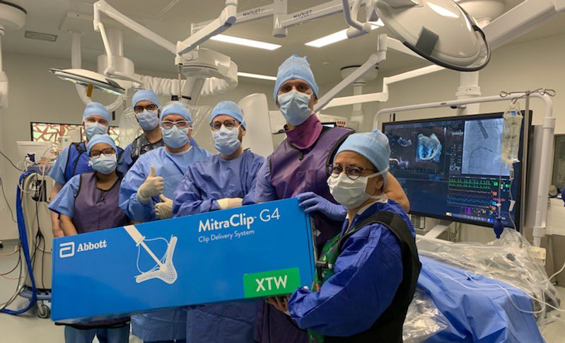 First procedure in Auvergne Rhône-Alpes using the <a href="/AbbottCardio/">Abbott Cardiovascular</a> Mitraclip Gen 4. Proud of our team 💪🏻. <a href="/ChuSaintEtienne/">CHU de Saint-Étienne</a> <a href="/PierrardRomain/">Romain Pierrard</a> <a href="/alexis_cerisier/">cerisier alexis</a> #CardioTwitter
