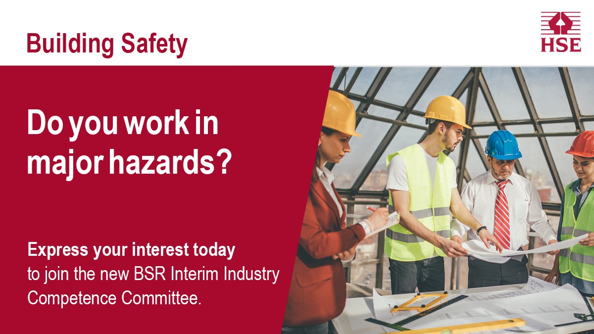 Major hazards senior leaders - we need your help. We're forming an Interim Industry Competence Committee to help shape the new building regime and are looking to appoint a Chair &amp; members. Please click here for more info &amp; to register interest: bit.ly/3ewYNfV